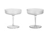 Ripple Clear Champagne Saucer Set of 2