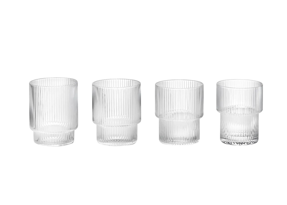 Ripple Clear Tumbler Glass Set of 4