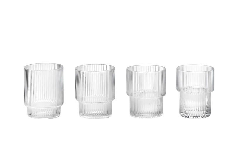 Ripple Clear Tumbler Glass Set of 4