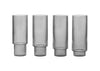 Ripple Smoked Grey Long Drink Glasses Set of 4