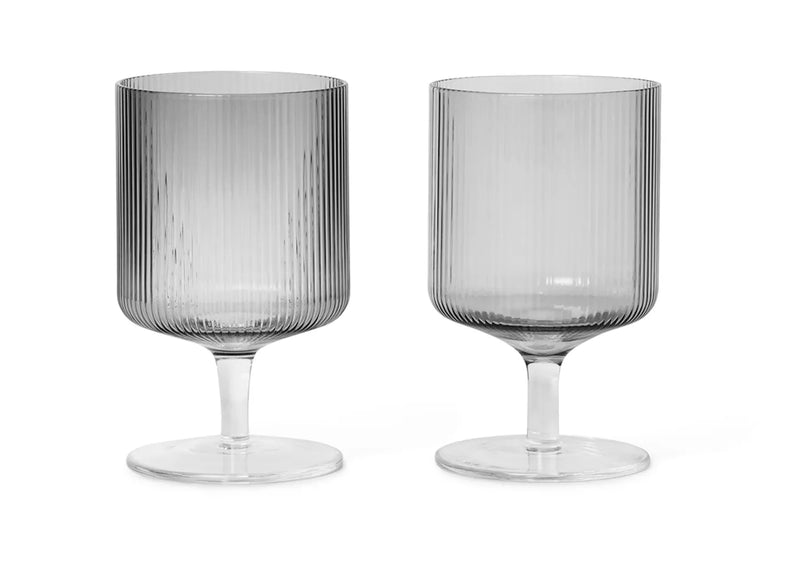 Ripple Smoked Grey Wine Glass Set of 2