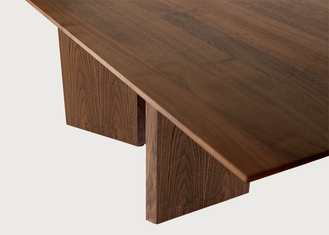 Revo Dining Table Walnut with Knots Oiled A1 240x100xH75cm Smooth Finish