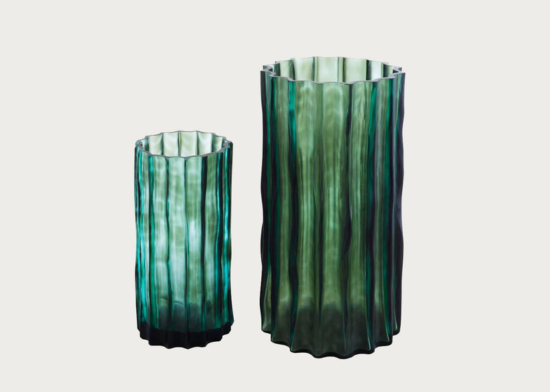 Ribbed Vase Large Green
