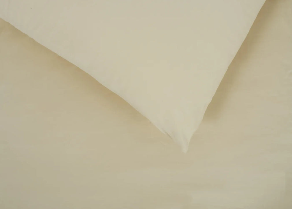 Organic Cotton Sateen Sandstone Fitted Sheet