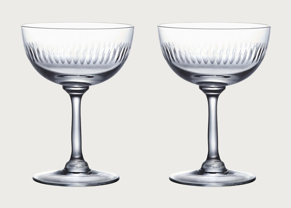 Champagne Saucers Spears Set of 2