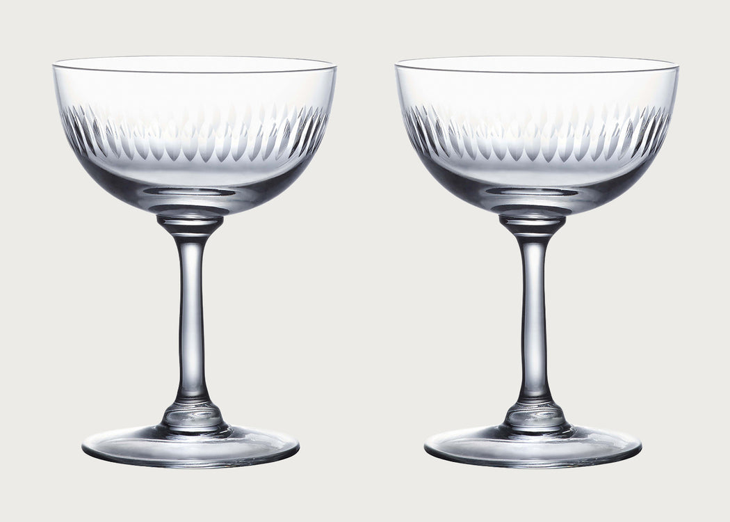 Champagne Saucers Spears Set of 2