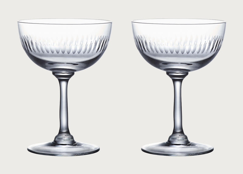 Champagne Saucers Spears Set of 2