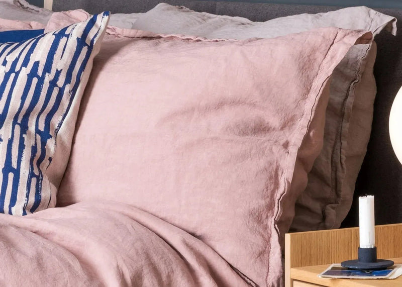 Washed Linen Dusky Pink Oxford Pillowcase