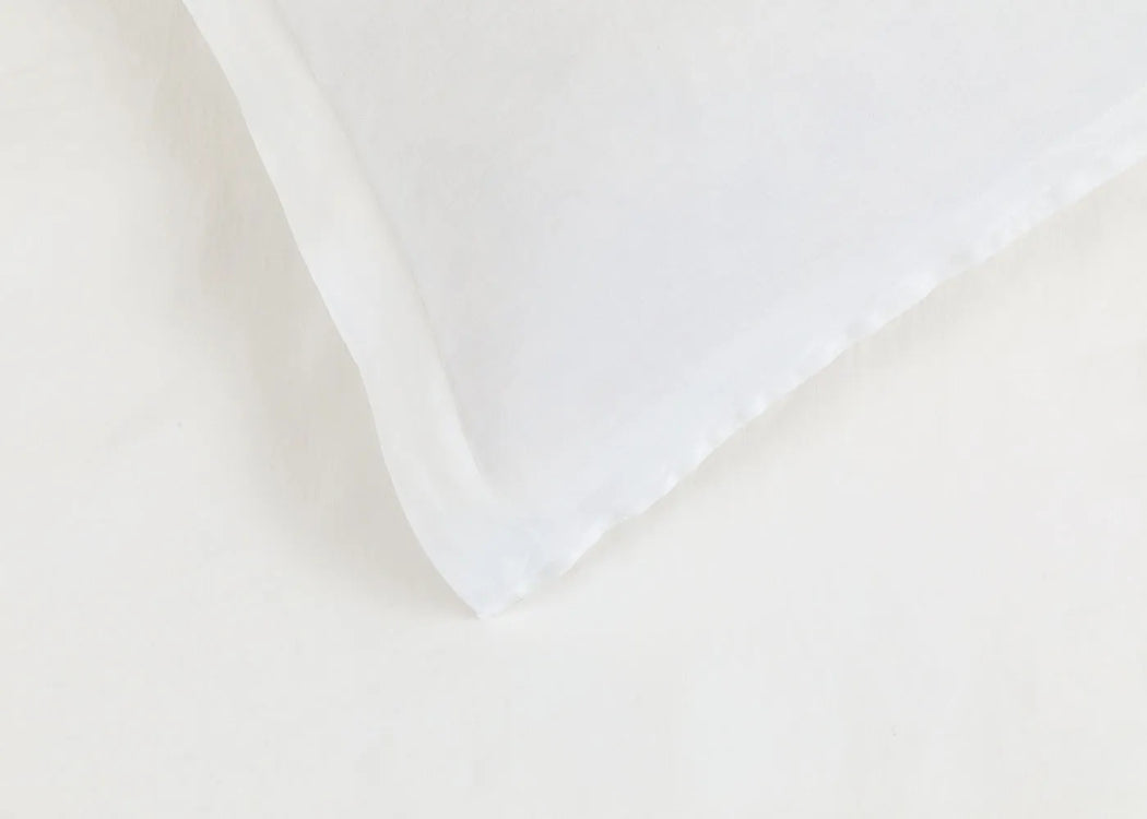 Washed Linen White Fitted Sheet