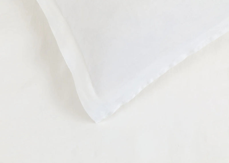 Washed Linen White Fitted Sheet