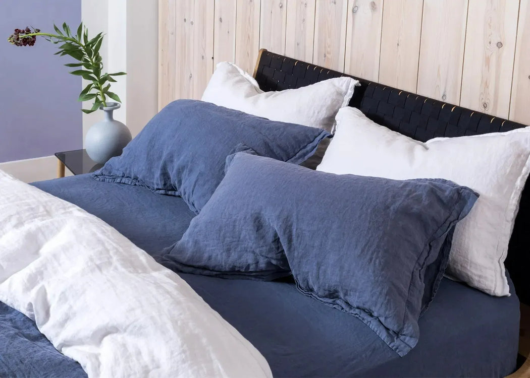 Washed Linen White Fitted Sheet