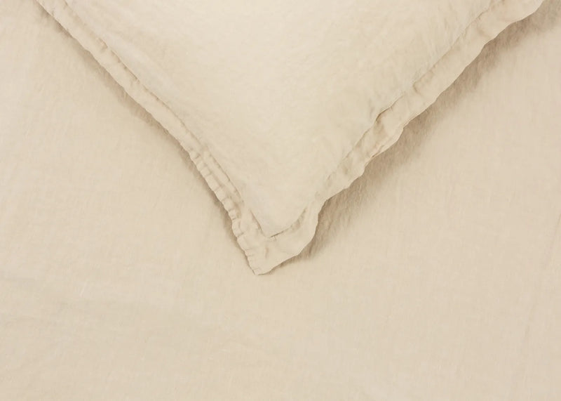 Washed Linen Natural Duvet Cover