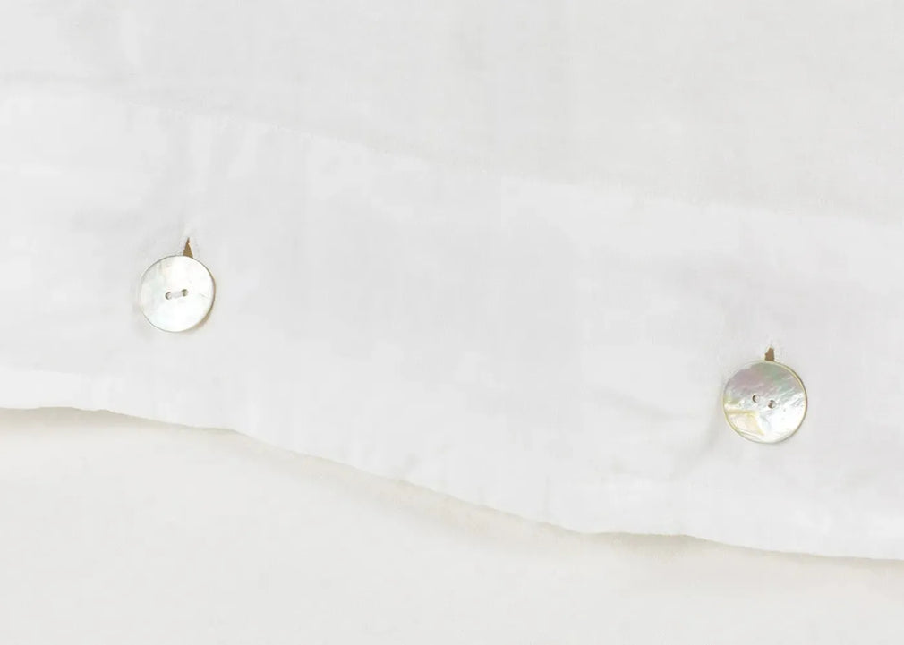 Washed Linen White Fitted Sheet