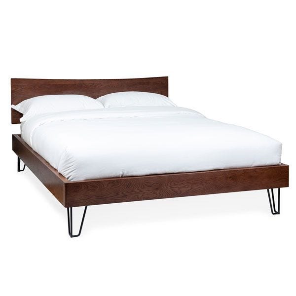 Dark oak bed frame discount