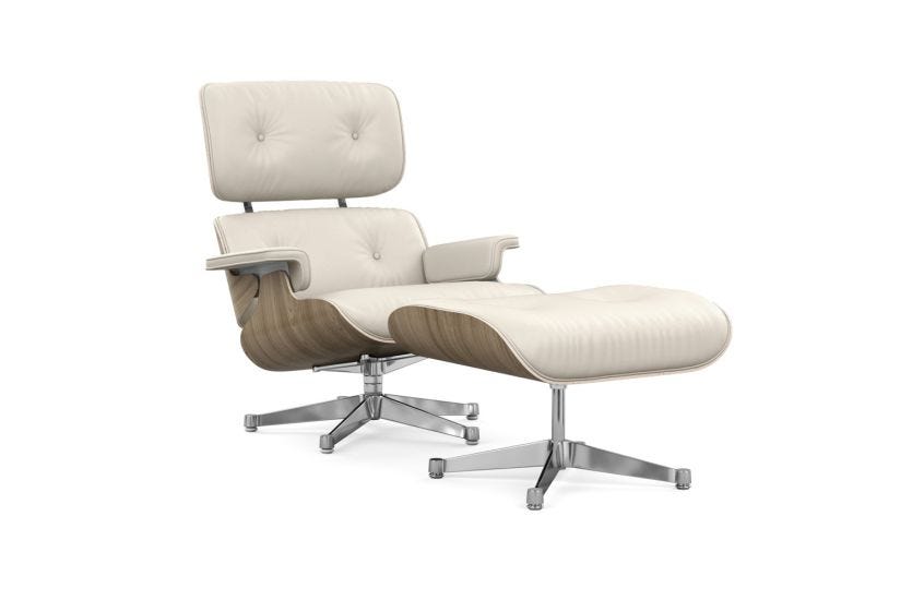 Eames white sales leather office chair