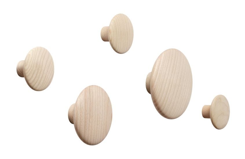Muuto The Dots Set of 5 Coat Hooks HEAL S UK