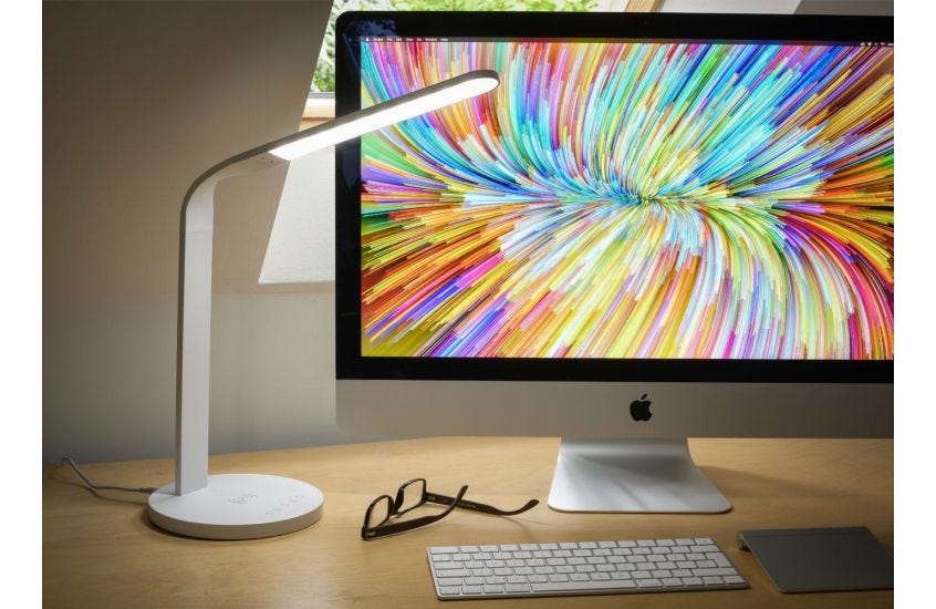 Arc 2.0 led wireless charging desk lamp top