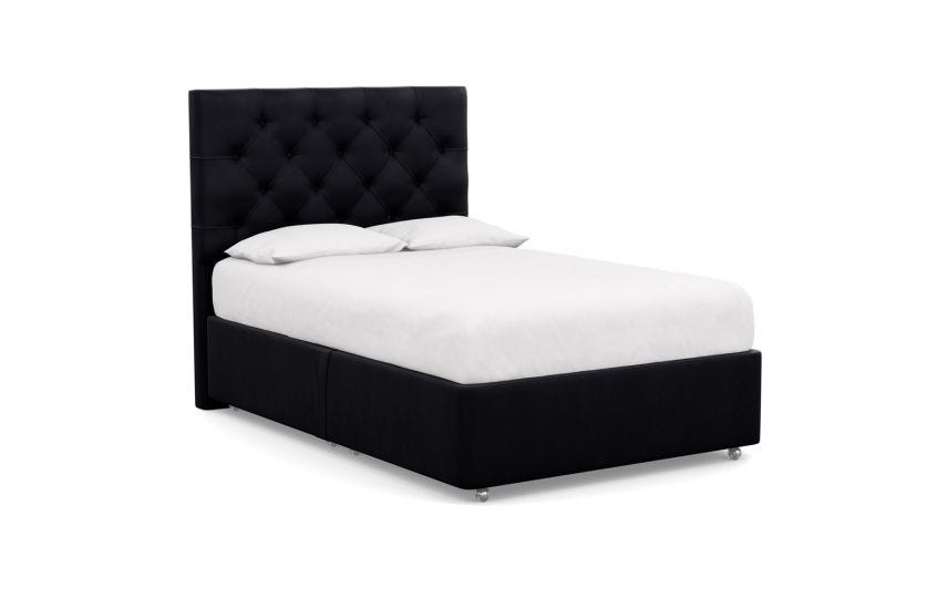 Black divan shop king size bed