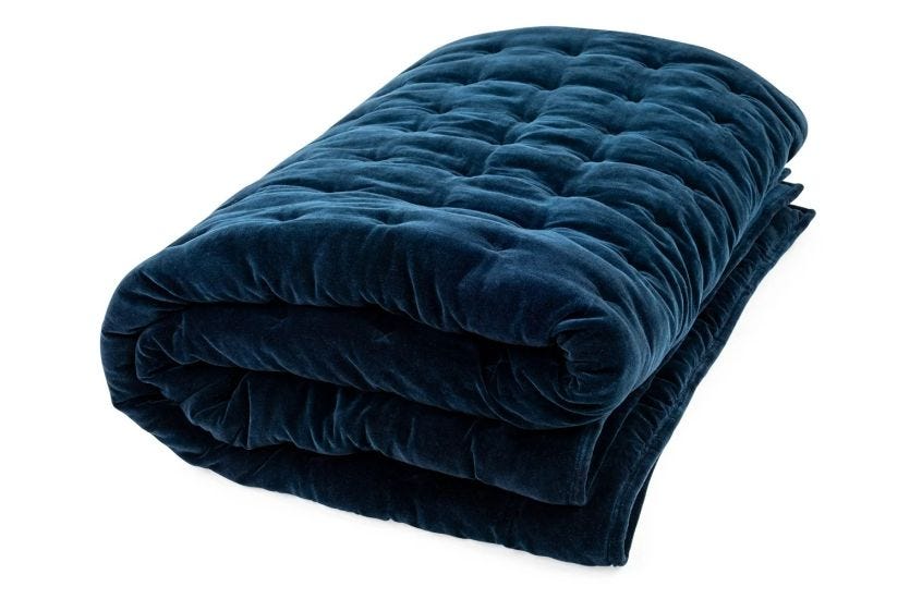 Velvet Quilt Midnight Blue