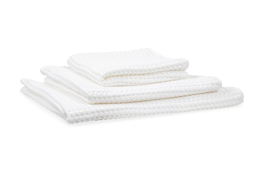 White Waffle Hand Towel 50 x 100cm HEAL S UK