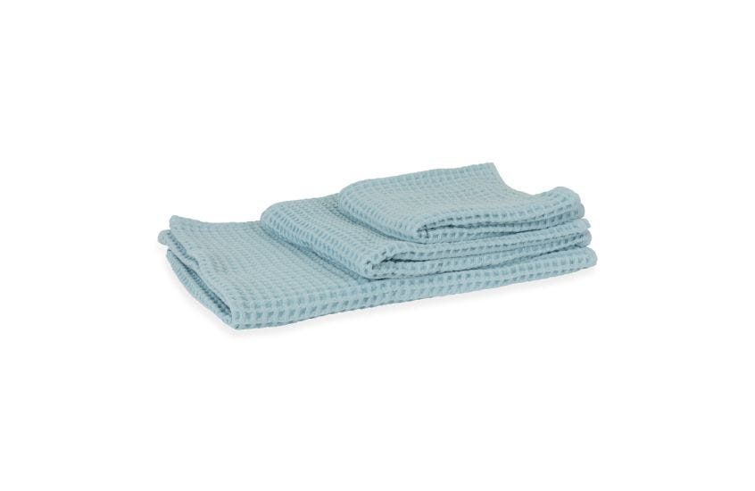 Waffle Towels Sea Blue HEAL S UK