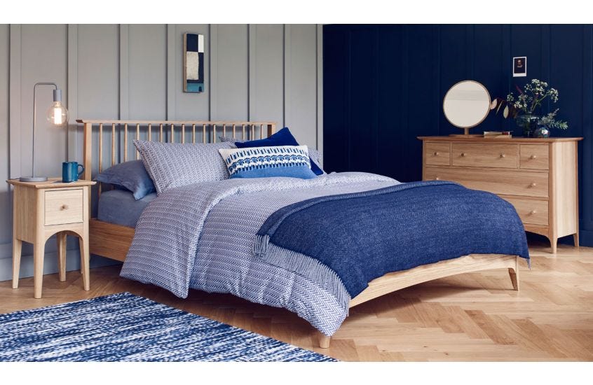 Ercol shalstone top king size bed