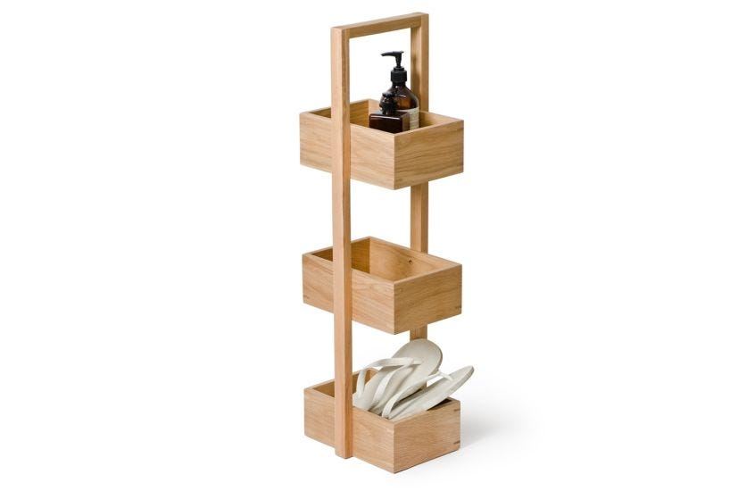 Wireworks Bathroom Storage Stand Wood