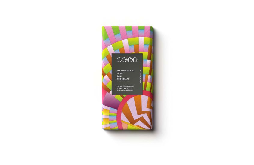 Coco Chocolatier Frankincense and Myrrh Dark Chocolate Bar | HEAL’S (UK)