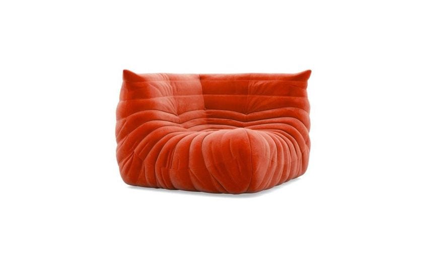 Togo sofa sale orange