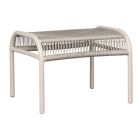 Loop Outdoor Footrest in Dune White.