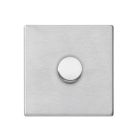 Single LED Dimmer Switch Satin Stainless Steel 100W+