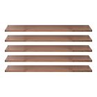 Tower Shelving System Set of 5 Standard Shelves in Walnut