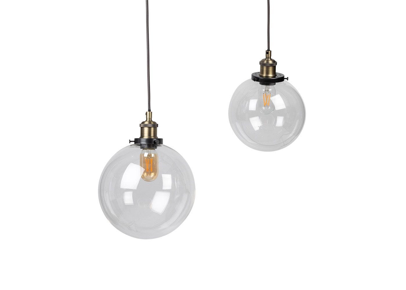 Clear globe hot sale pendant light
