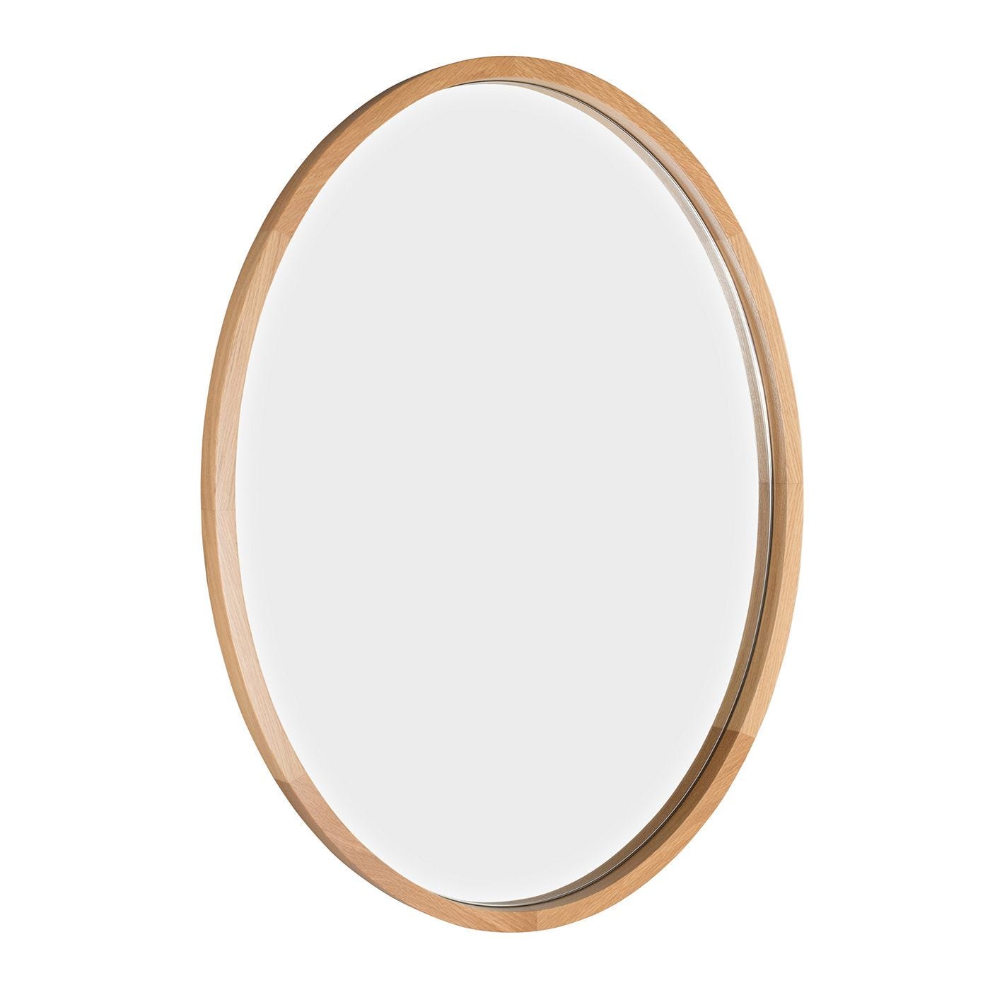 Oval wood deals mirror