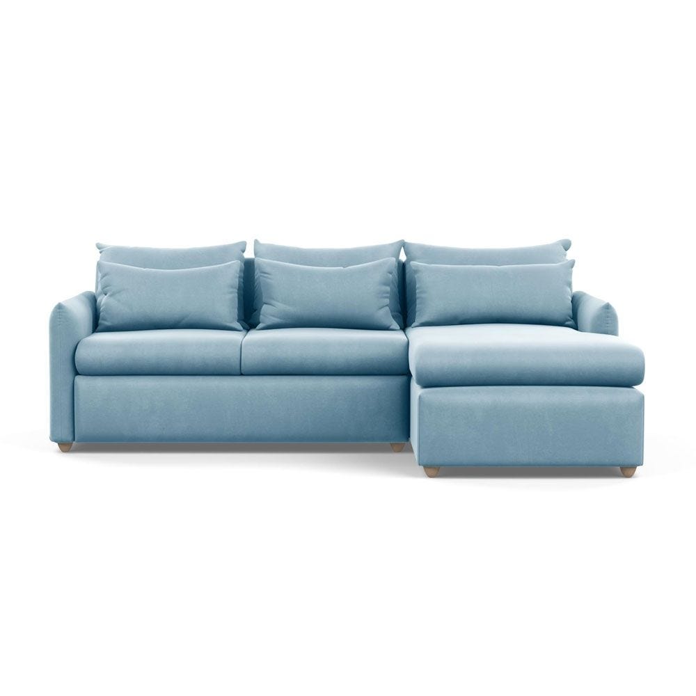 Light blue 2025 chaise sofa