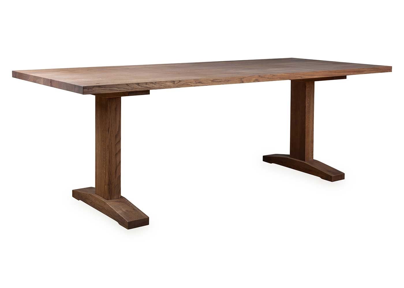 Solid wood hotsell trestle dining table