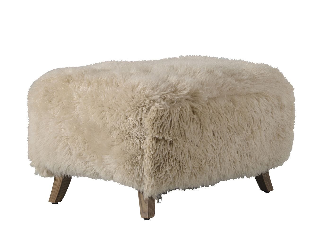 Shearling footstool discount