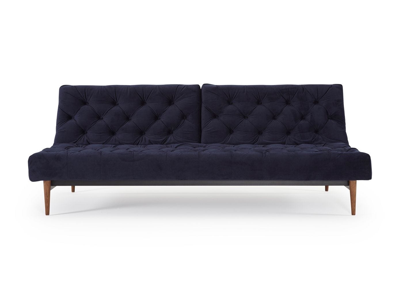40 Winks Sofa Bed Velvet Dark Blue