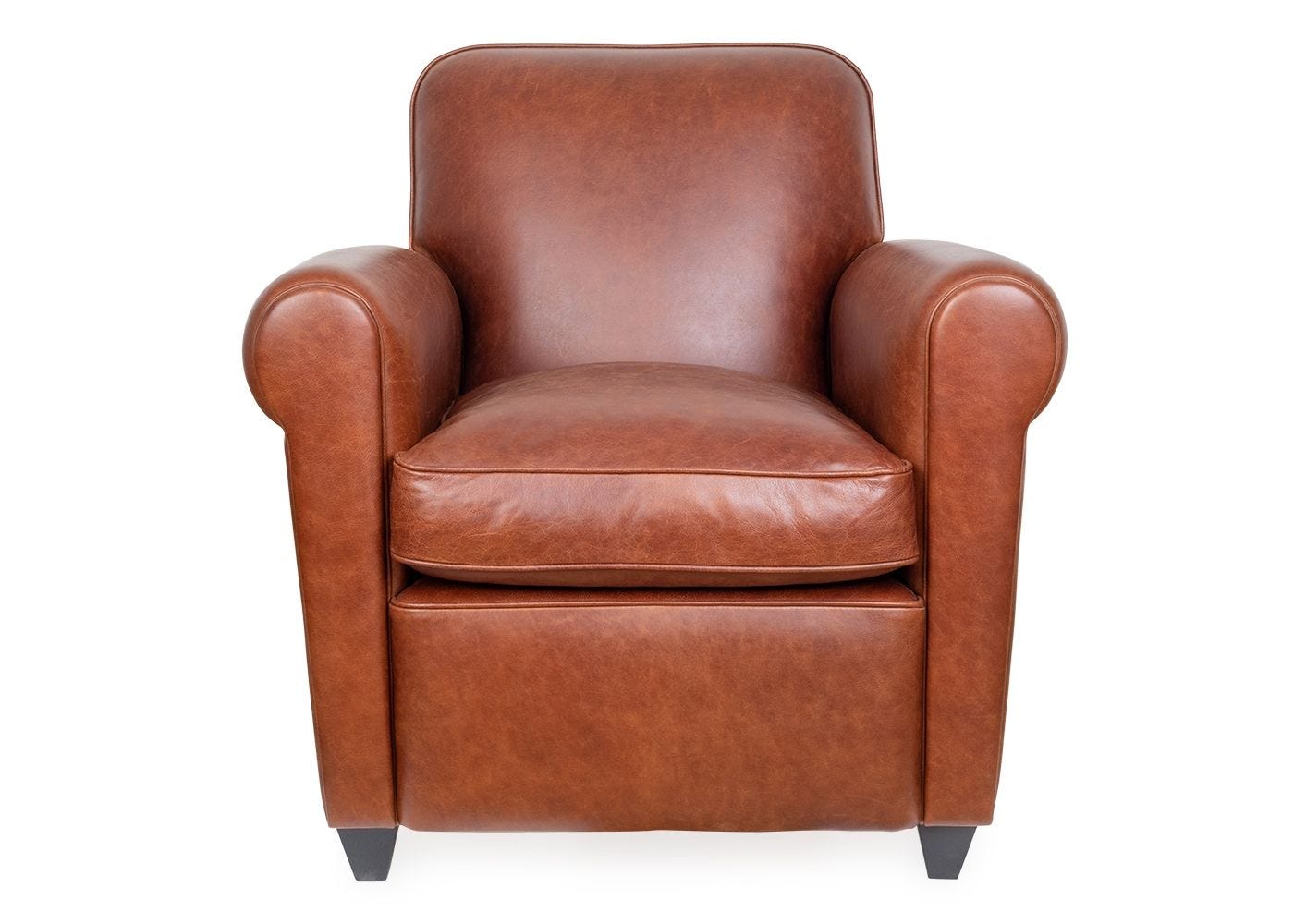 Barrington II Club Chair Tan Leather Accent Chairs Armchairs