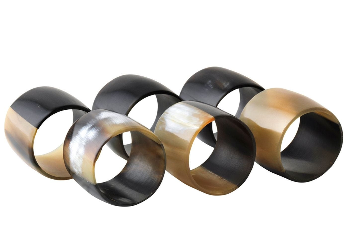 Horn Napkin Rings Set of Six