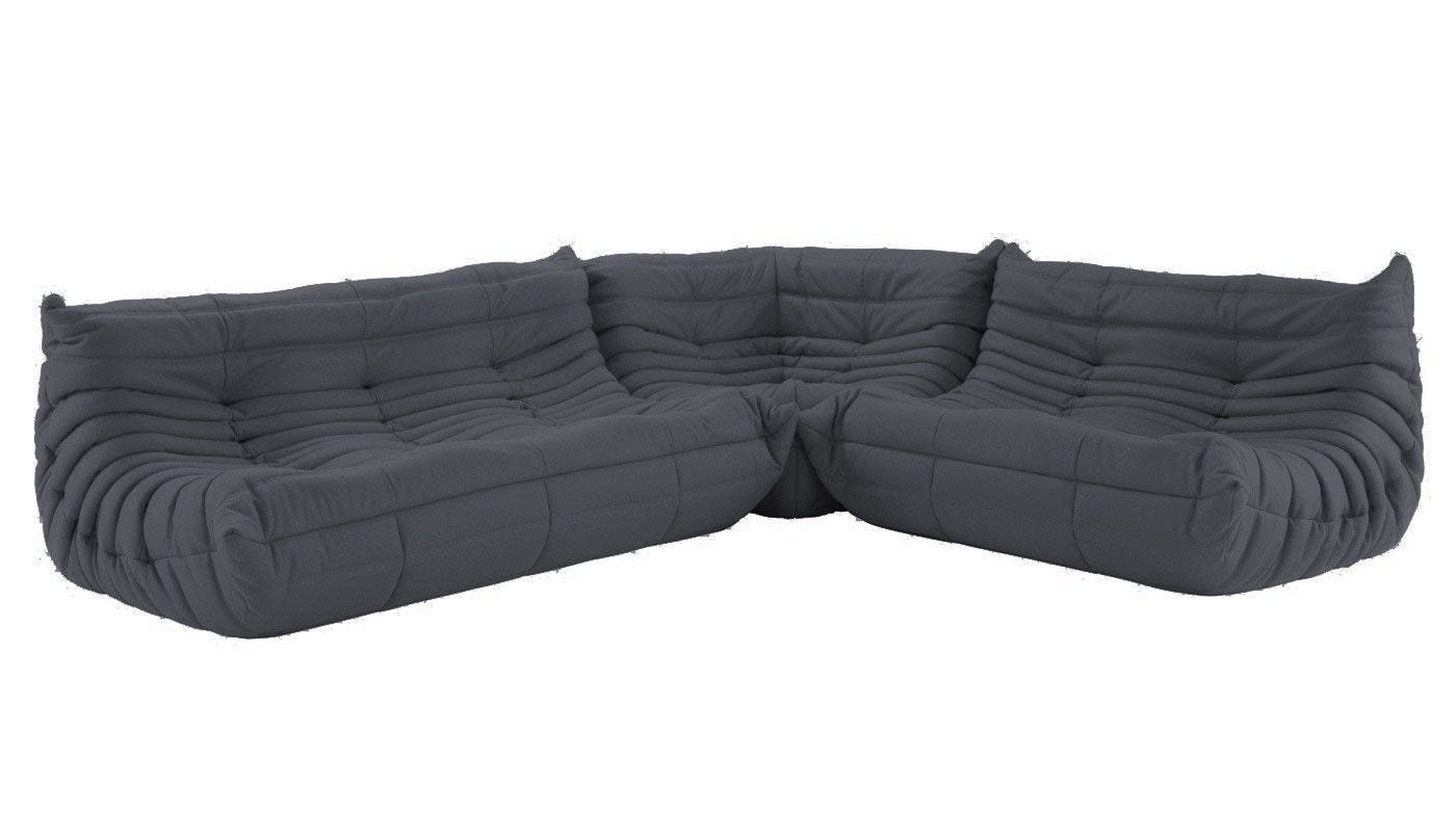 Togo sofa shop black leather