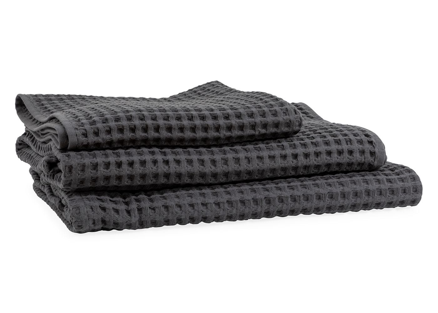 Waffle Towel Charcoal HEAL S UK