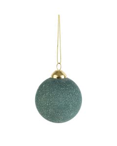 Glitter Jade Bauble Decoration Medium 6cm
