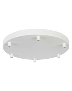 Multiple Pendant Ceiling Rose 6 Outlet White