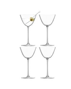 Borough Martini Glass 195ml Clear x 4