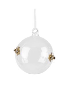 Clear Snowflake Ball Large Decoration 8cm