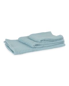 Waffle Bath Sheet Sea Blue 100 x 160cm