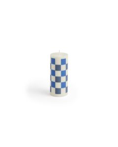 Column Candle Off White/Blues Small