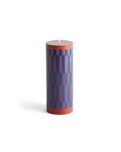 Column Candle Brown/Blue Medium