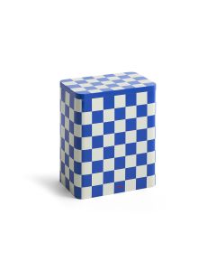 Tin Container Blue/White Large